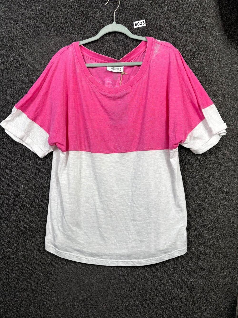 Paramount Pictures Shirt Womens Large Pink White Pom Pom Boxercraft Colorblock